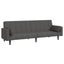 2-seater Sofa Bed with Two Pillows Dark Grey Fabric Tipnta Carousel 5