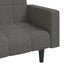 2-seater Sofa Bed with Two Pillows Dark Grey Fabric Tipnta Carousel 9