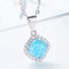925 Sterling Silver Crystal Opal Necklace "Charisse" (Blue) Carousel 3