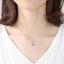 925 Sterling Silver Crystal Opal Necklace "Charisse" (White) Carousel 4