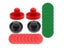 96mm 20pcs Set Air Table Hockey Disc Tool With Pucks Pusher Mallet 6 Colors Carousel 3
