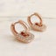 Rose-Gold Crystal Huggie Dangle Earrings "Rojina" Carousel 4