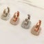Rose-Gold Crystal Huggie Dangle Earrings "Rojina" Carousel 5
