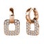 Rose-Gold Crystal Huggie Dangle Earrings "Rojina" Carousel 6