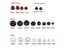 50Pcs/pack 5-16mm Furniture Hole Covers Protection Screw Cover Decor Dust Plug Carousel 8