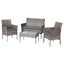 4 Seater Outdoor Sofa Set Wicker Setting Table Chair Furniture Grey Carousel 1
