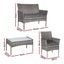 4 Seater Outdoor Sofa Set Wicker Setting Table Chair Furniture Grey Carousel 2
