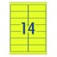 Avery L7163FY Fluoro Yellow Labels 14's x 25 Sheets Carousel 2