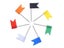100Pc Flag Push Pins Marker Long Needle Thumbtack For Office School Carousel 5