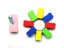 4PCS/LOT Magnetic White Board Eraser School Office Accessories School Supplies Carousel 5