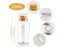 25ML Mini Clear Glass Bottles With Cork Stopper For Hanging Decoration Carousel 4