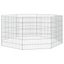 8-panel Rabbit Cage 54x60 Cm Galvanised Iron Oiopia Carousel 8