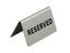 'RESERVED' - Double Sided Restaurant Table Reservation Sign - Stainless Steel Carousel 1
