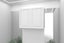 Italian Made shaker style high gloss white wall cabinet with Blum Hardware Carousel 3