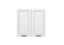 Italian Made shaker style high gloss white wall cabinet with Blum Hardware Carousel 1