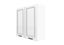 Italian Made shaker style high gloss white wall cabinet with Blum Hardware Carousel 2