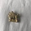 Vintage Giant Poodle Dog Brooch Gold Tone Metal Carousel 2