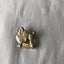 Vintage Giant Poodle Dog Brooch Gold Tone Metal Carousel 6