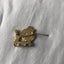 Vintage Giant Poodle Dog Brooch Gold Tone Metal Carousel 7
