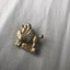 Vintage Giant Poodle Dog Brooch Gold Tone Metal Carousel 10