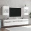 Tv Wall Cabinets with Led Lights 2 Pcs White 40x30x60.5 Cm Ntibik Carousel 4
