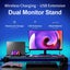 Dual Monitor Stand Holder Metal Riser With Wireless Charging Usb Hub Ports Su... Carousel 8
