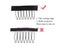 Xtrend New Black Lace Wig Clips Steel Tooth Polyester Durable Cloth Wig Combs Carousel 4