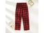 Plaid Winter Sleeping Pants For Women's Cotton Flannel Long Trousers Carousel 6