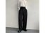 New Black Mens Fashion Dress Pants Korean Loose Wide Leg Trousers M-2XL Carousel 5