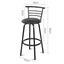 Nz Local Stock-artiss Set of 2 Pu Leather Bar Stools - Black and Steel Carousel 2