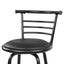 Nz Local Stock-artiss Set of 2 Pu Leather Bar Stools - Black and Steel Carousel 4