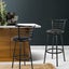 Nz Local Stock-artiss Set of 2 Pu Leather Bar Stools - Black and Steel Carousel 7
