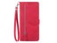 PU Leather Stand Wallet Case Cover for OPPO Reno12 5G with Wrist Strap Red Carousel 2