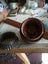 LARGE 1.5" antique EDISON screw lamp holder Circ 1900s Porcelain ring Carousel 4
