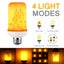 LED Flame Effect Light Bulb 4 Modes Flame Lights Bulbs E27 Base Fire Light Bulbs Carousel 7
