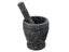 Granite Pattern Pestle Mortar Grinder Solid Crusher Set Herb Spice Pepper Carousel 5