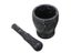 Granite Pattern Pestle Mortar Grinder Solid Crusher Set Herb Spice Pepper Carousel 6