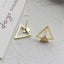18K Gold Geometric Stud Earrings "Layla" Carousel 4