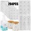 189/204pcs Preprinted Minimalistic Bathroom Labels Soap Dispenser Carousel 1