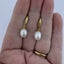 18K Gold Drop Earrings AAA Grade Real Pearls "Elise" (White) Carousel 3