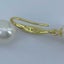 18K Gold Drop Earrings AAA Grade Real Pearls "Elise" (White) Carousel 4