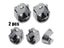 2pcs Universal Zinc Alloy Wardrobe Shower Curtain Rod Bracket Holder Bathroom Carousel 2