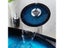 SINLAKU Bathroom Basin Set Blue Tempered Glass Basin Deck Mounted Vessel Single Carousel 2