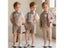 5-Piece Children's Khaki Striped Suit Set For Boy's Party Costume Carousel 2