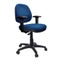 Buro Image Office Task Chair with Armrest, Black Nylon Base, Blue Fabric Carousel 1