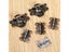 6Pcs Cabinet Hinges Antique Bronze Wooden Box Hardware Carousel 5