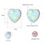Opal Heart Shaped Stud Earrings "Luxor" (White) Carousel 3