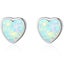 Opal Heart Shaped Stud Earrings "Luxor" (White) Carousel 1