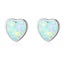 Opal Heart Shaped Stud Earrings "Luxor" (White) Carousel 6