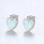 Opal Heart Shaped Stud Earrings "Luxor" (White) Carousel 7